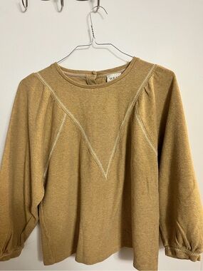 Tan Wrap London V-Stitch Top